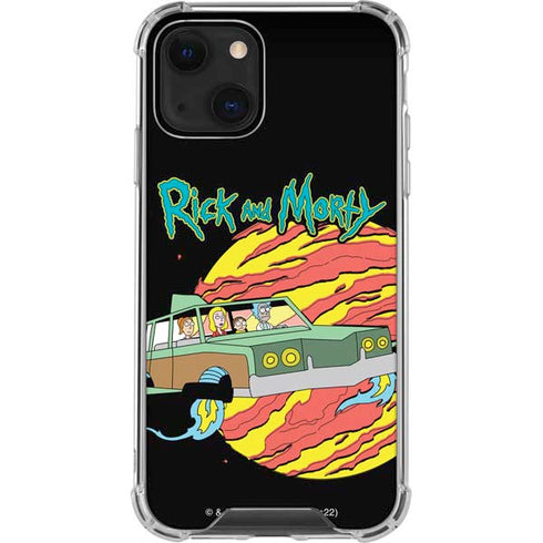 Adult Swim Rick and Morty Family Wagon iPhone 14 Clear Case